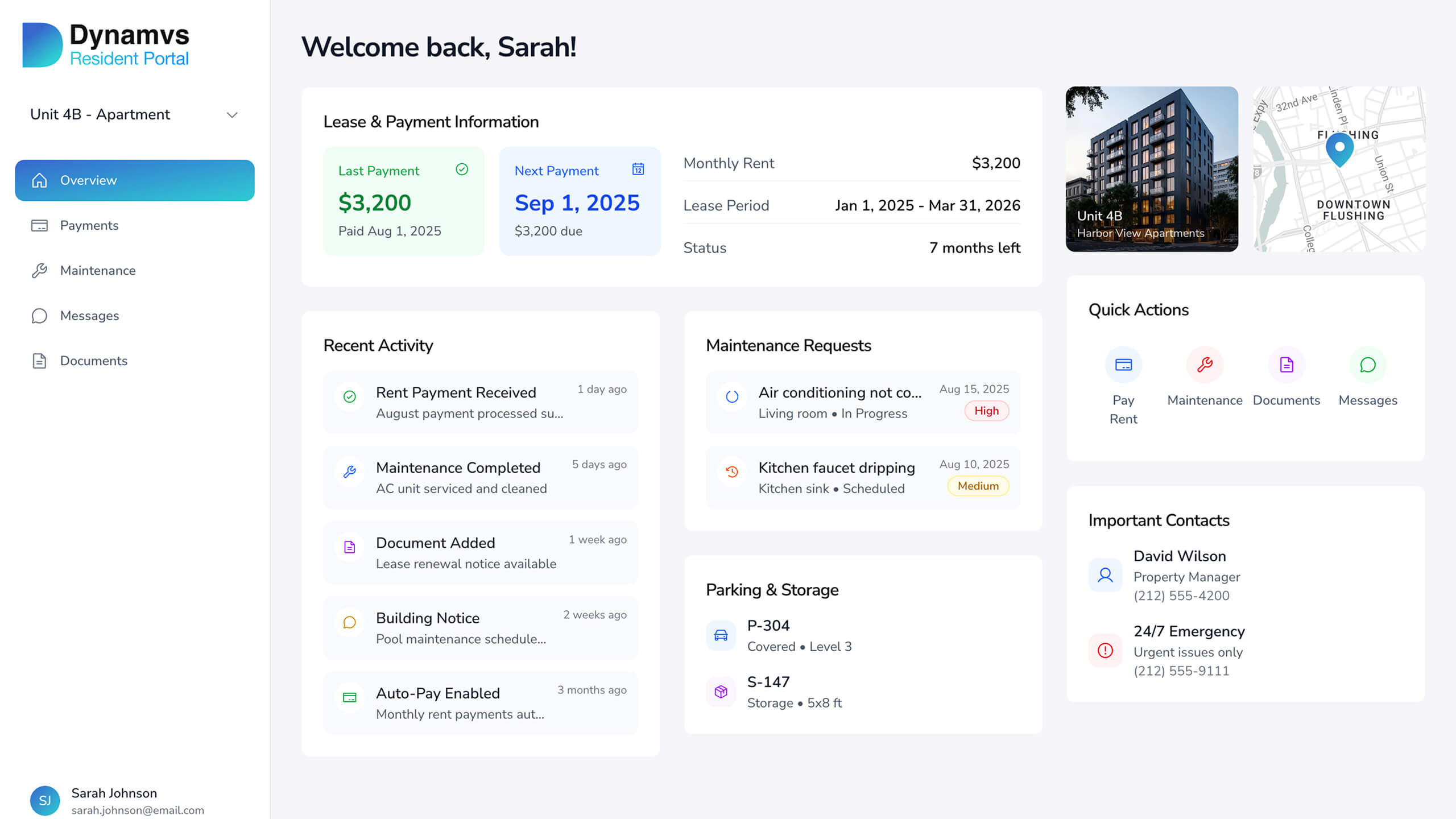 Residents desktop interface